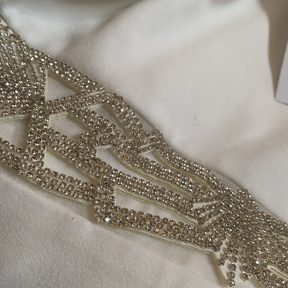 NWT Badgley Mischka Jewel Modele Light Ivory dress size 6 - Picture 5 of 7